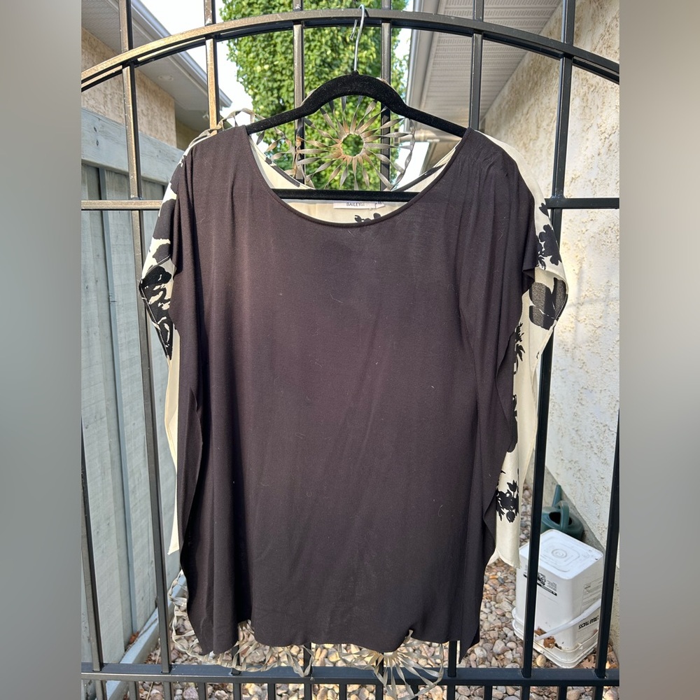 Bailey 44 blouse. Office in the front. Party in the back!